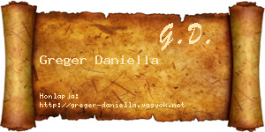 Greger Daniella névjegykártya